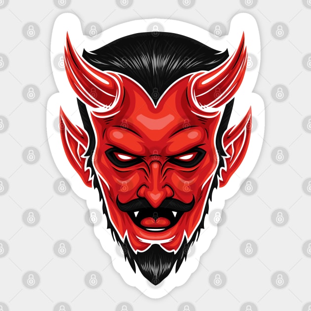 Devil Face Sticker by EverGreene